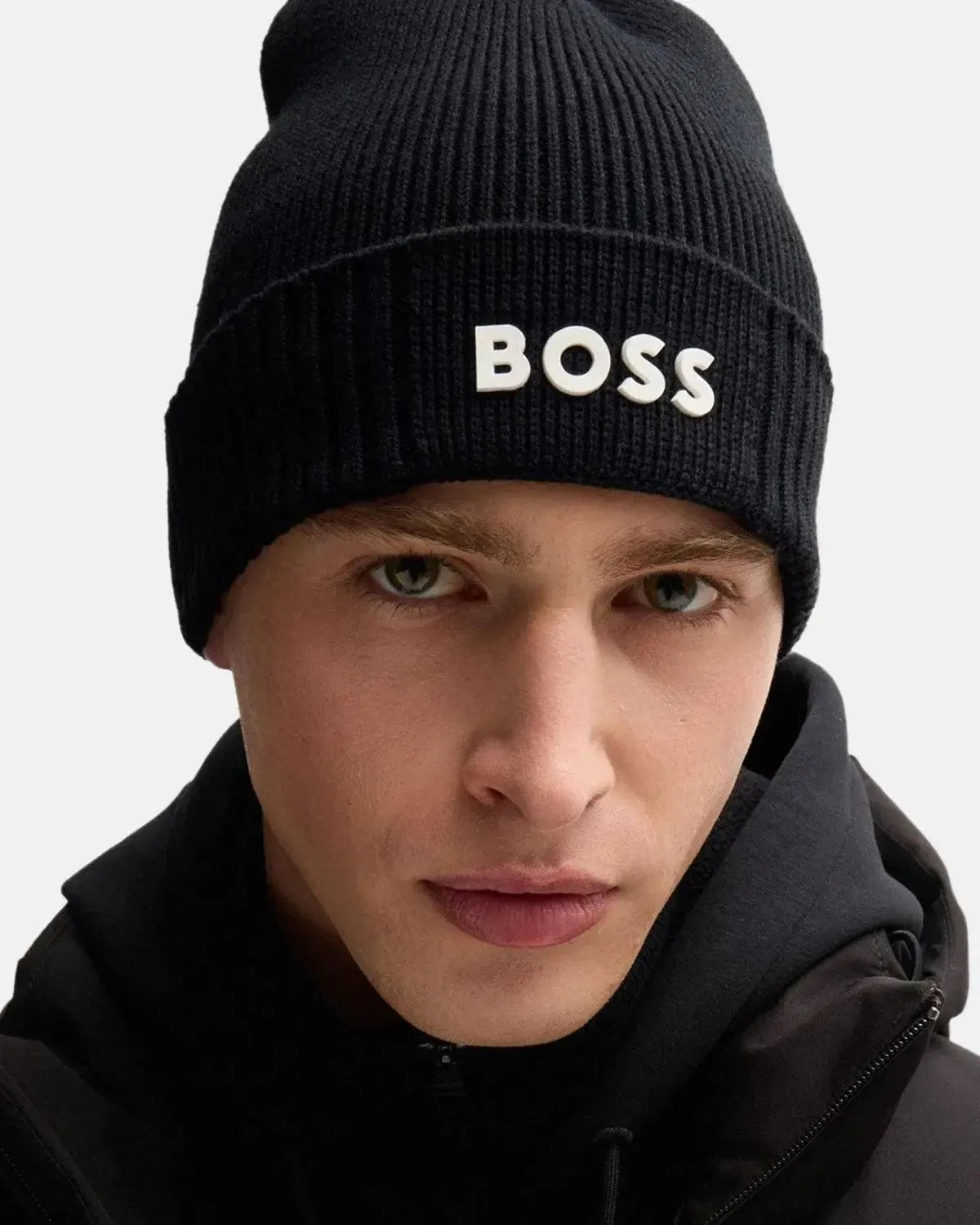 BOSS ASIC-X COTTON WOOL BEANIE DARK BLUE