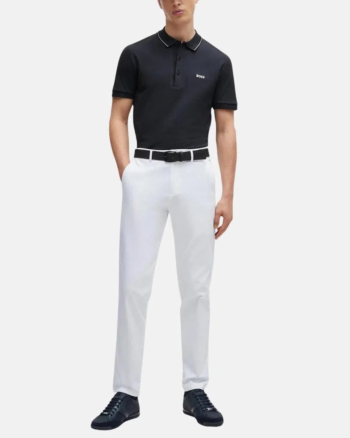 BOSS PAULE 4 SLIM FIT POLO SHIRT DARK BLUE