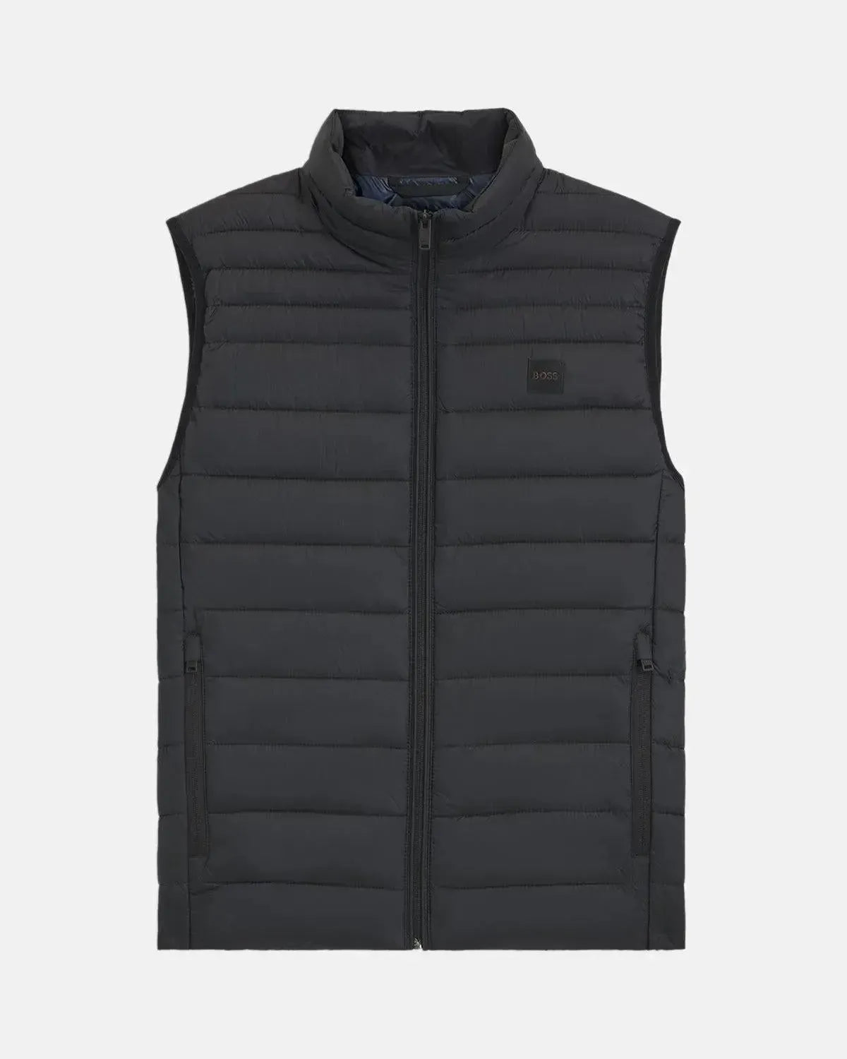 BOSS ODEN SLIM FIT PACKABLE GILET BLACK