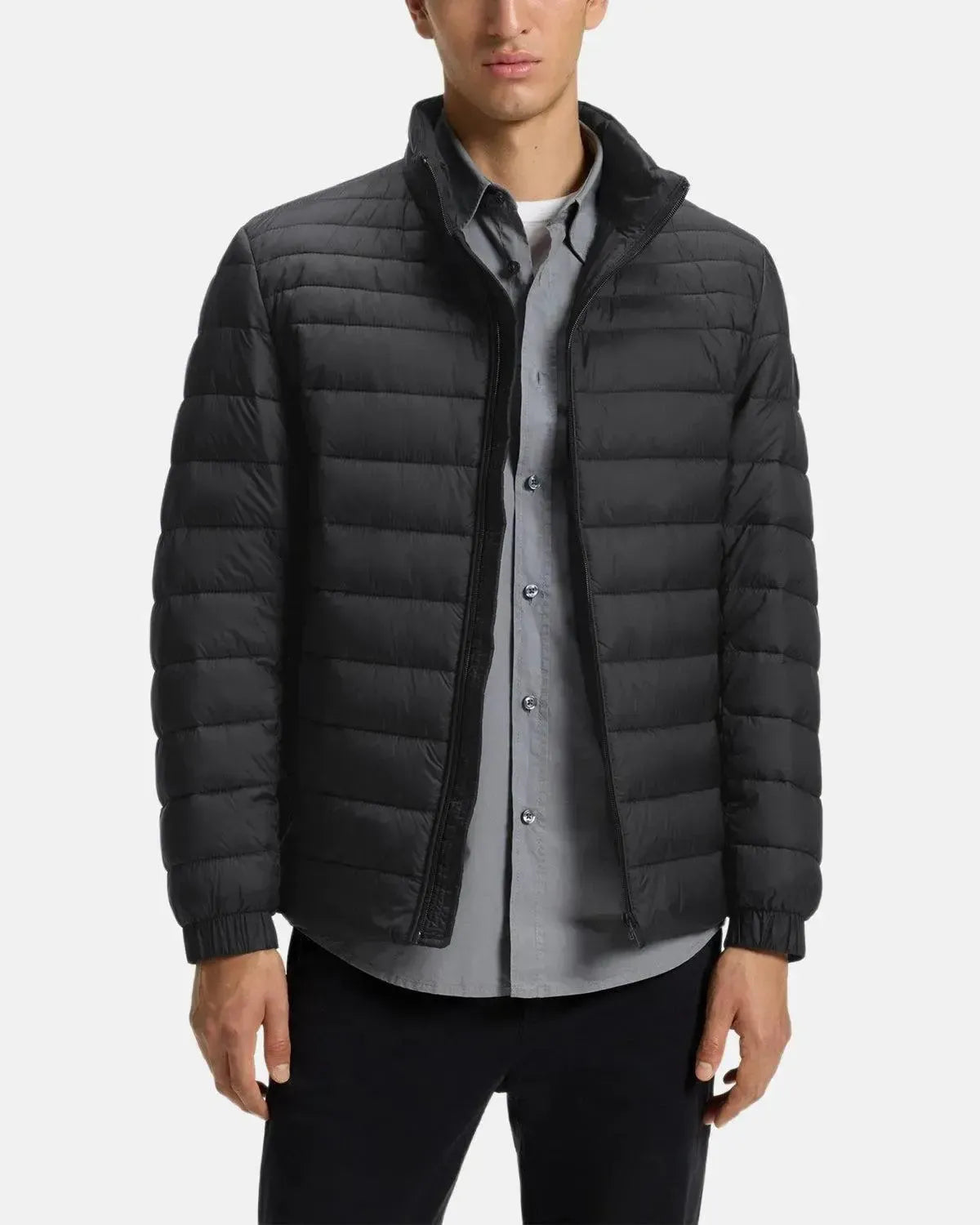 BOSS ODEN2 SLIM FIT PACKABLE PUFFER JACKET BLACK