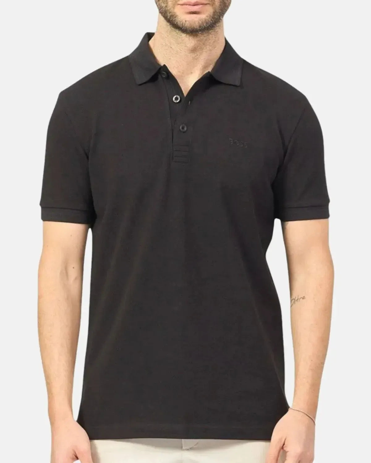 BOSS PADDY POLO SHIRT BLACK TONAL