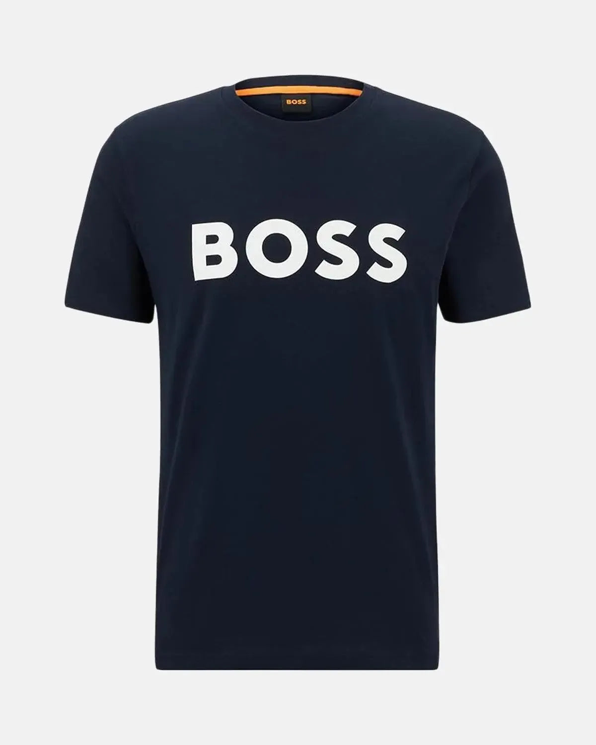 BOSS THINKING 1 RUBBER PRINT LOGO T-SHIRT DARK BLUE